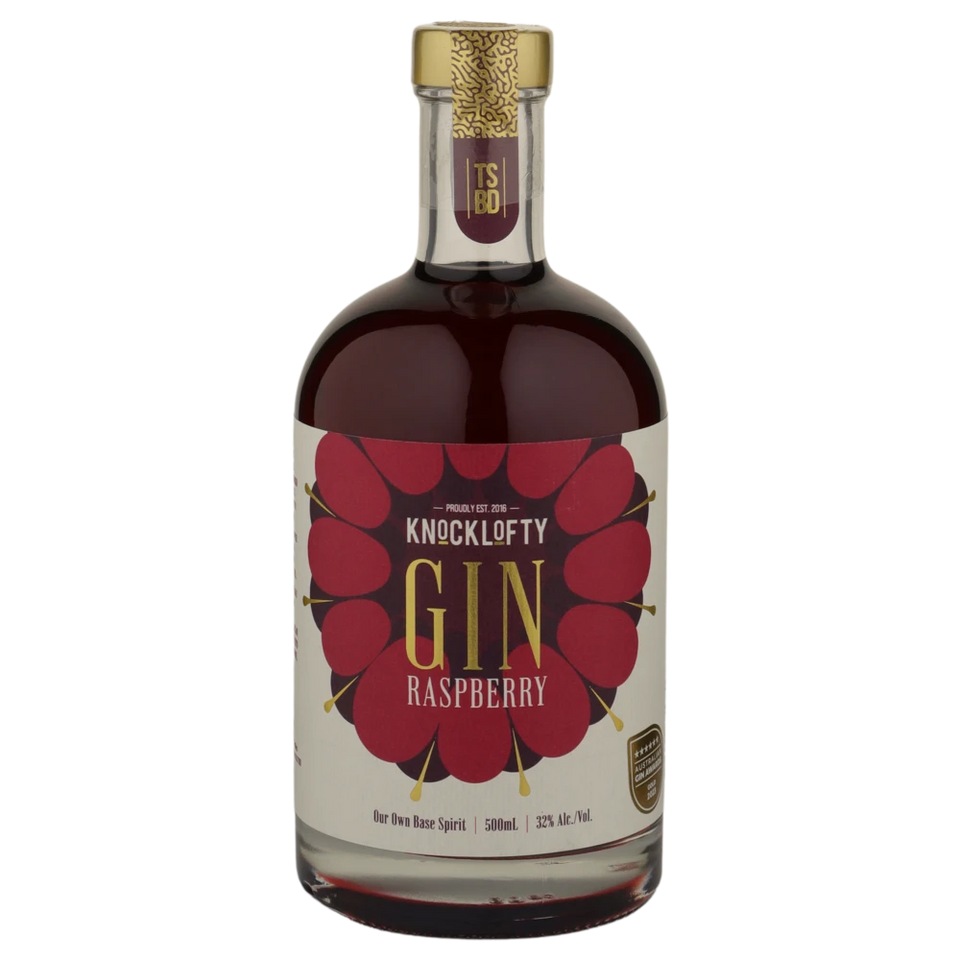 Knocklofty Tasmanian Raspberry Garden Gin 32% 500mL Limited Release - (ITM61112) single bottle shot