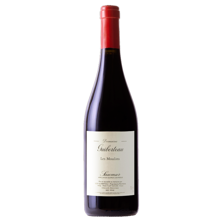 A bottle of 2023 Domaine Guiberteau Saumur Les Moulins Rouge 750ml Red Wine