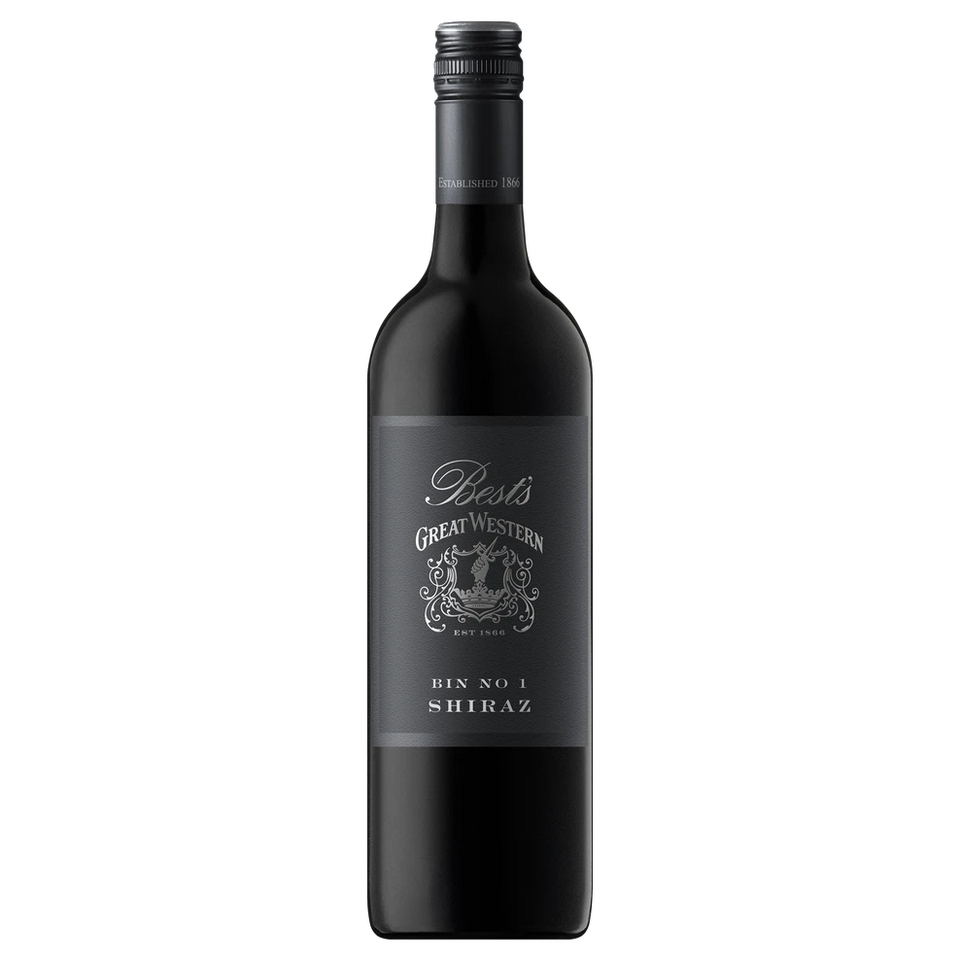 A bottle of 2021 Bests GW Bin 1 Shiraz Great Western 750ml Red Wine