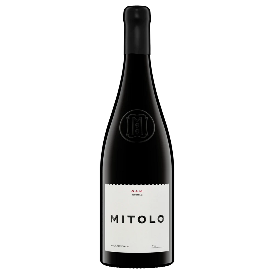 A bottle of 2021 Mitolo GAM Shiraz McLaren Vale 750ml Red Wine
