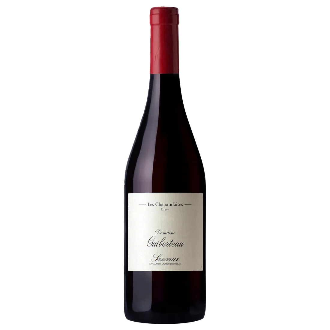 A bottle of 2021 Domaine Guiberteau Saumur Les Chapaudaises Rouge 750ml Red Wine