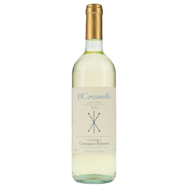 A bottle of 2022 Corzano e Paterno Toscana Bianco Il Corzanello 750ml White Wine