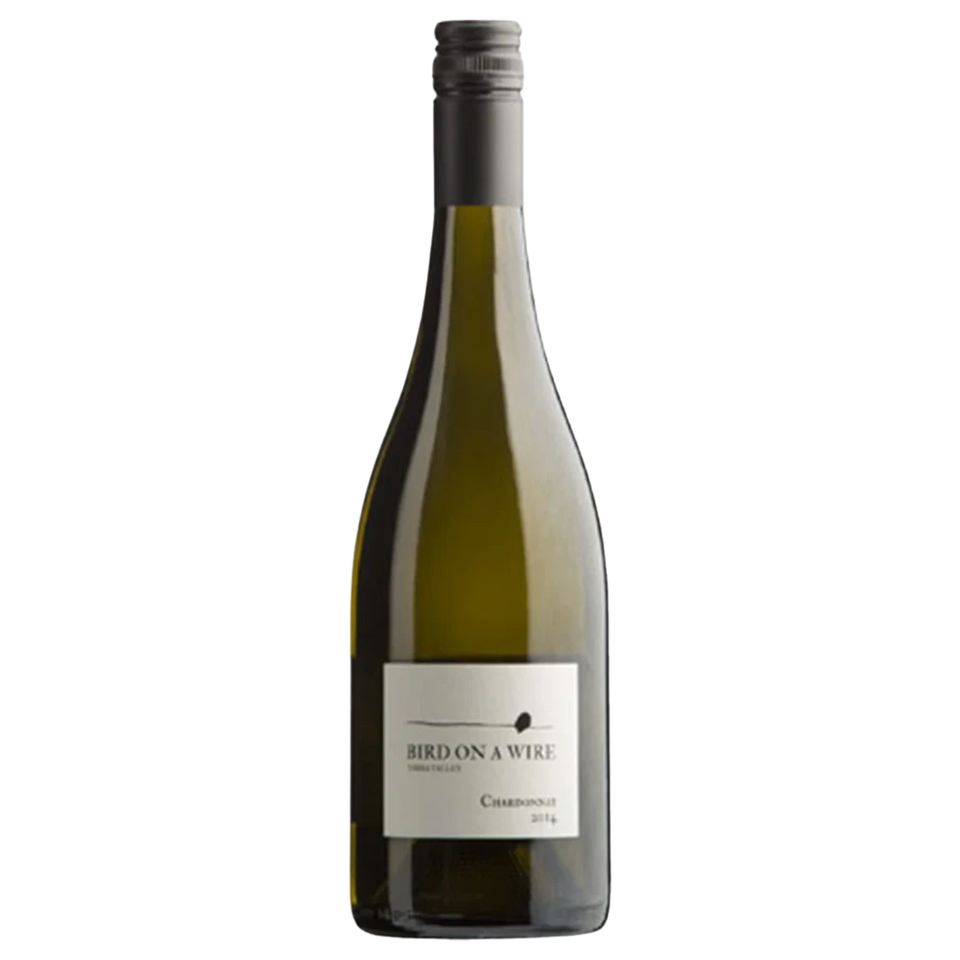 A bottle of 2021 Bird On A Wire Chardonnay 750ml White Wine