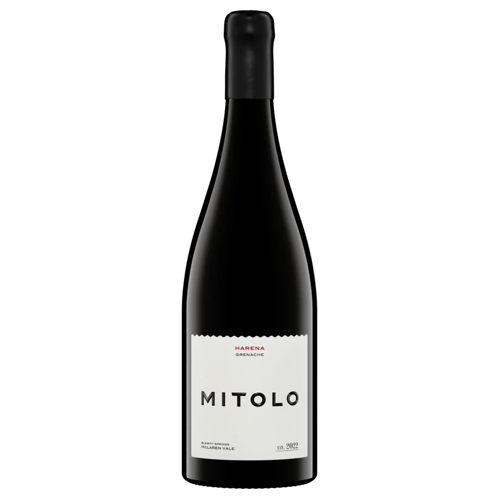 A bottle of 2022 Mitolo Harena Grenache McLaren Vale 750ml Red Wine