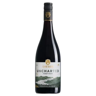 A bottle of 2022 Giesen Uncharted Pinot Noir Marlborough 750ml Red Wine