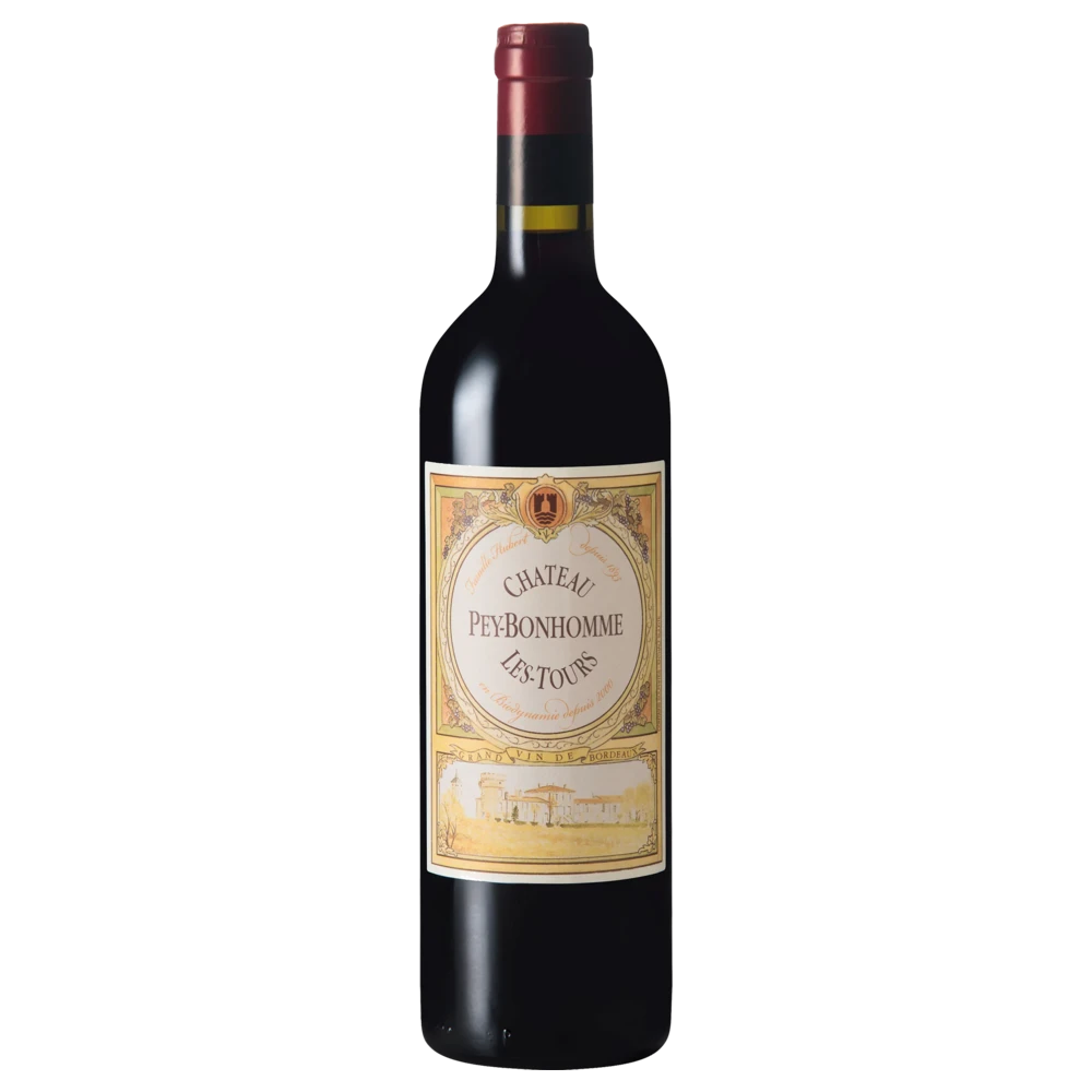 A bottle of 2021 Château Peybonhomme Les Tours Blaye Côtes de Bordeaux 750ml Red Wine