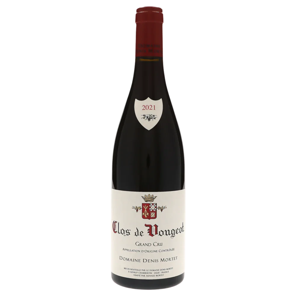 A bottle of 2022 Domaine Denis Mortet Clos de Vougeot Grand Cru 750ml Red Wine