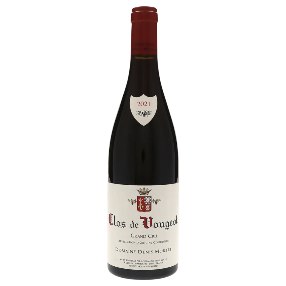 A bottle of 2022 Domaine Denis Mortet Clos de Vougeot Grand Cru 750ml Red Wine
