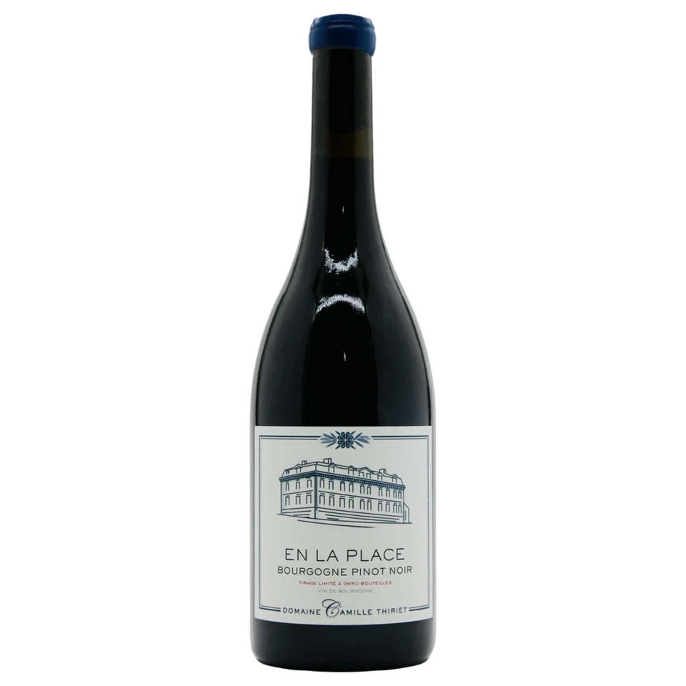 A bottle of 2022 Domaine Camille Thiriet Bourgogne Rouge En La Place 750ml Red Wine