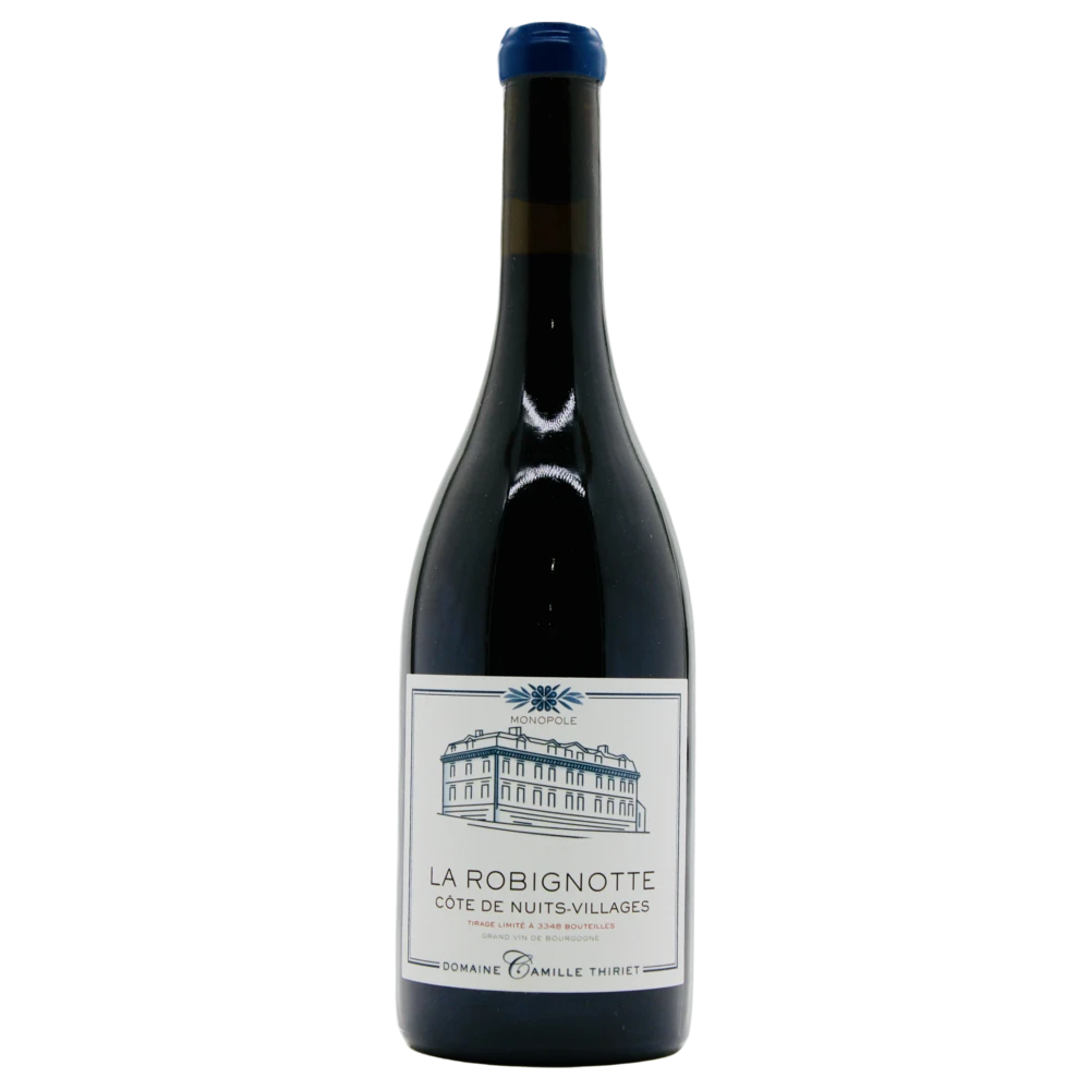 A bottle of 2022 Domaine Camille Thiriet Côte de Nuits Village Rouge La Robignotte 750ml Red Wine