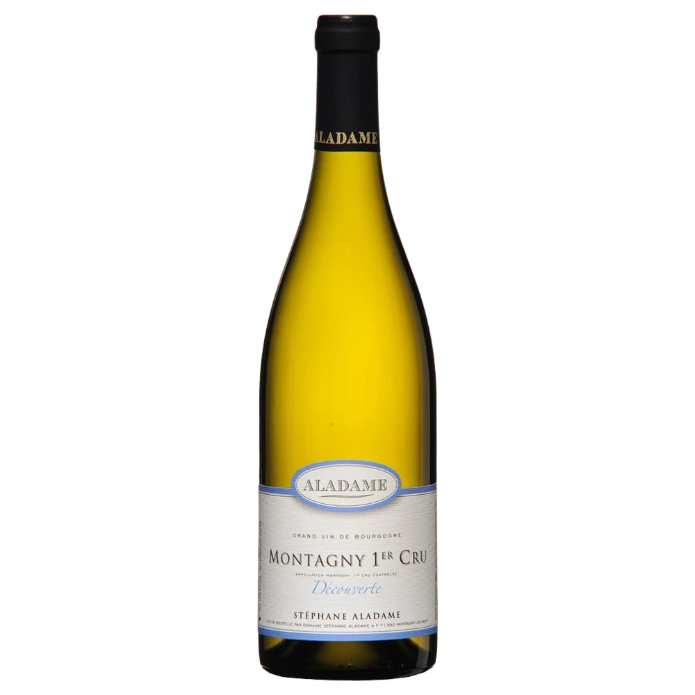 A bottle of 2021 Aladame Montagny 1er Cru ‘Découverte’ 750ml White Wine