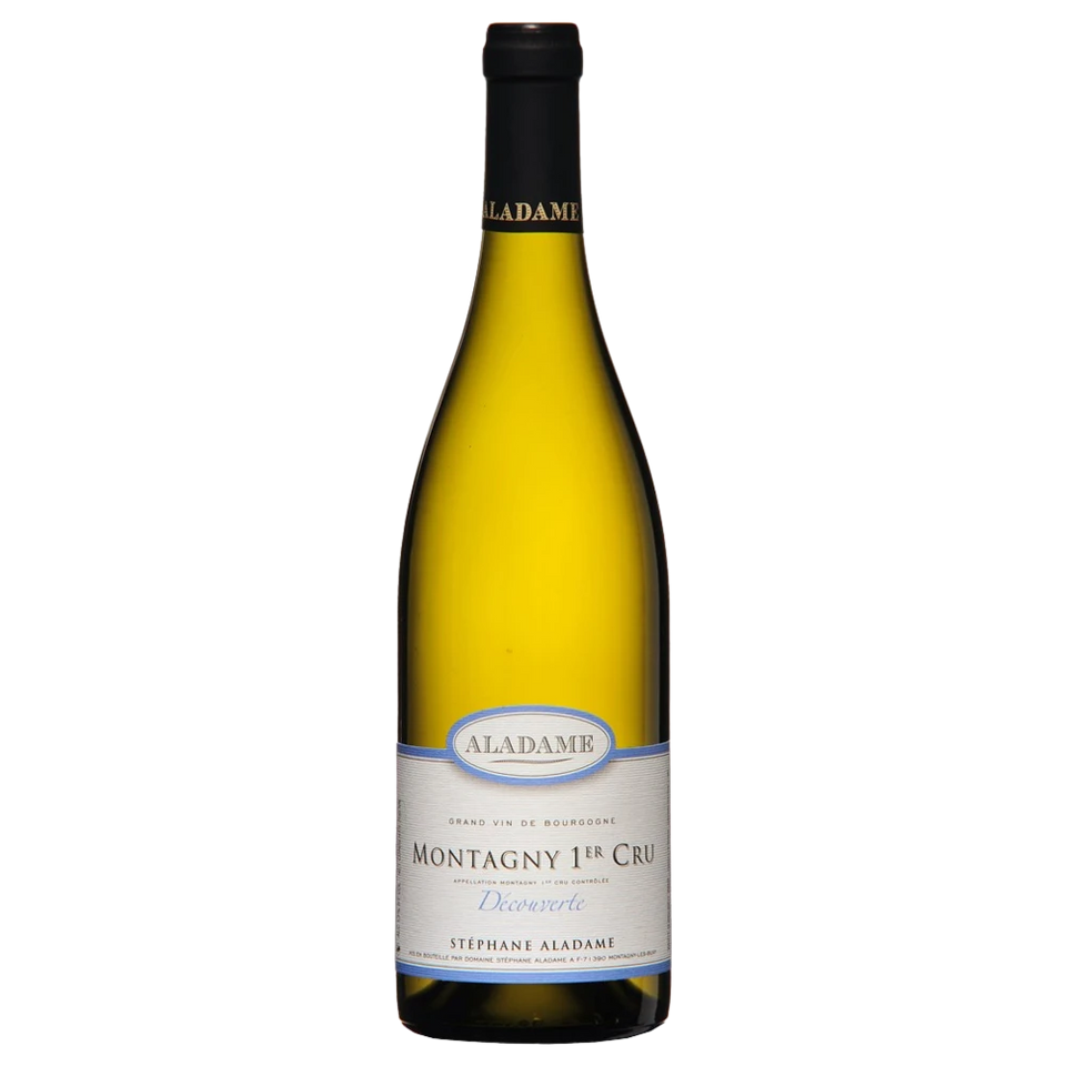 A bottle of 2021 Aladame Montagny 1er Cru ‘Découverte’ 750ml White Wine