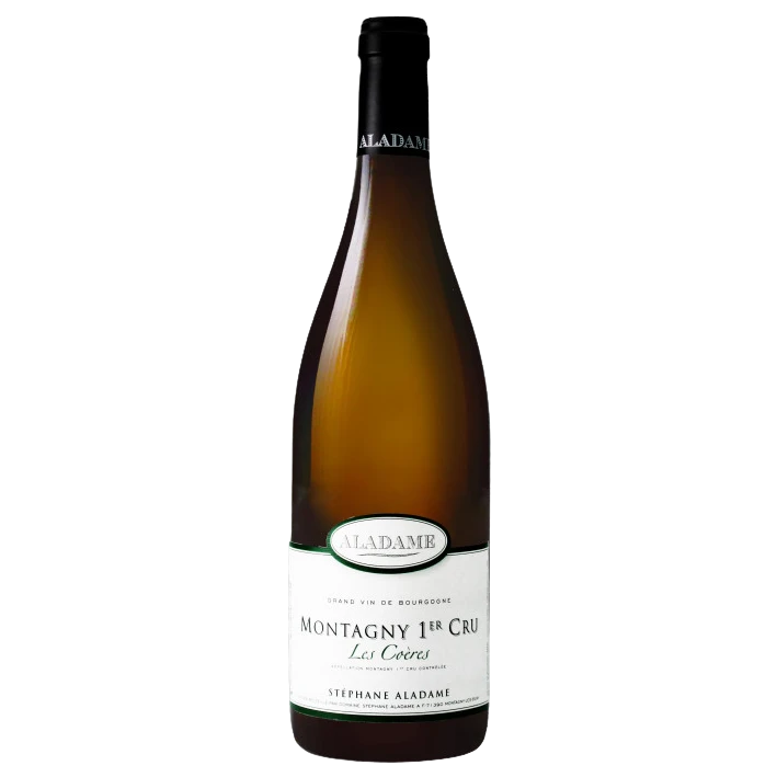 A bottle of 2021 Aladame Montagny 1er Cru Les Coères 750ml White Wine