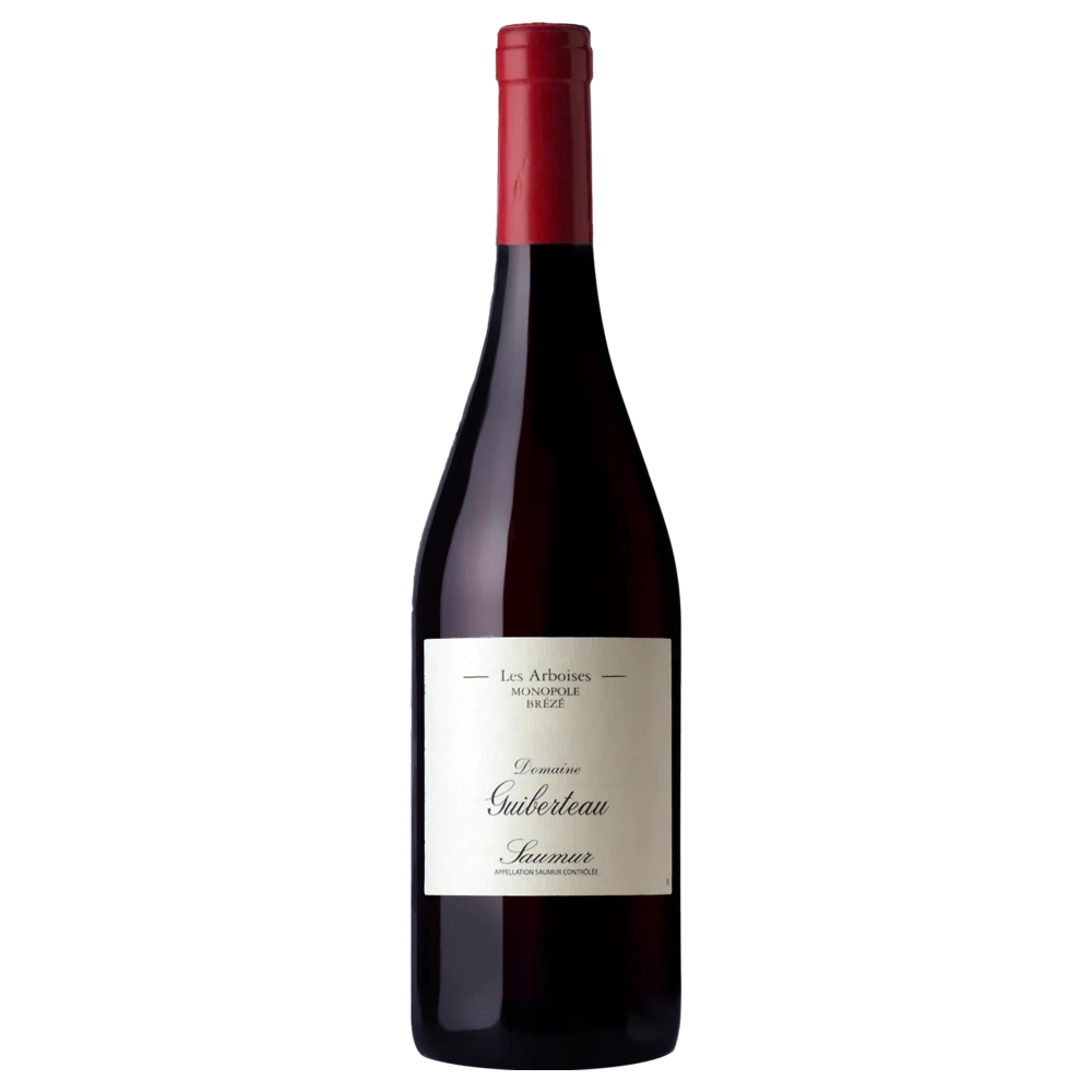 A bottle of 2021 Domaine Guiberteau Saumur Les Arboises Rouge 750ml Red Wine
