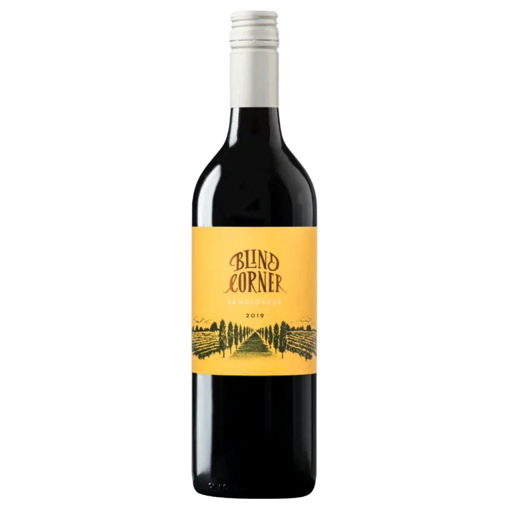 A bottle of 2023 Blind Corner Sangiovese 750ml Red Wine