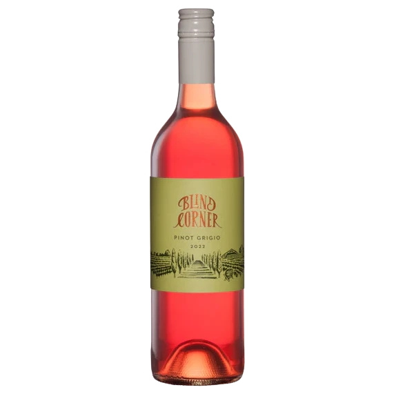 A bottle of 2023 Blind Corner Pinot Grigio 750ml White Wine