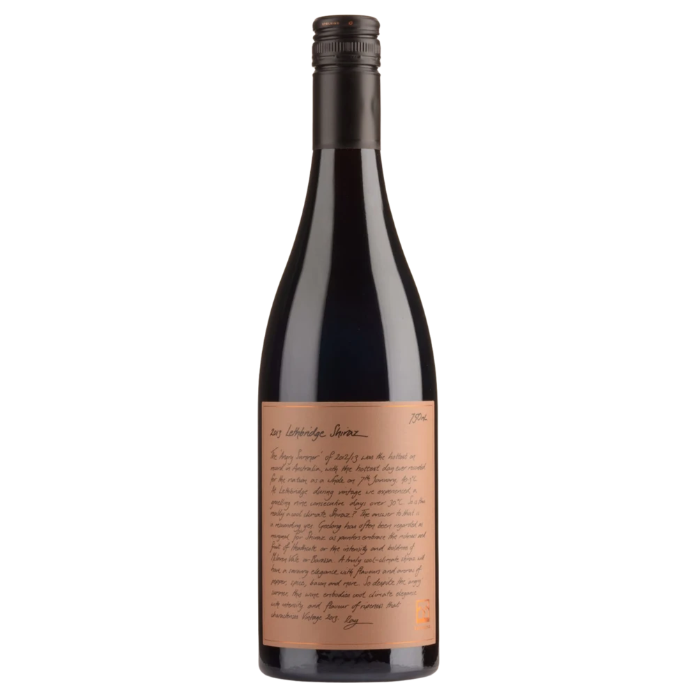 A bottle of 2013 Lethbridge Shiraz 750ml Red Wine