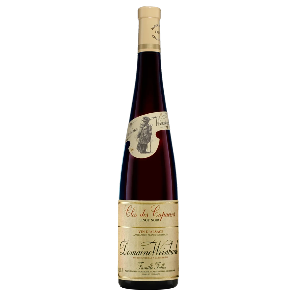 A bottle of 2023 Weinbach Alsace Clos des Capucins Pinot Noir 750ml Red Wine