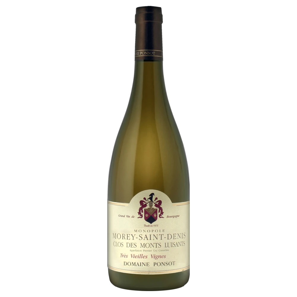 A bottle of 2021 Domaine Ponsot Morey Saint Denis 1er Cru Clos des Monts Luisants Vieilles Vignes Blanc 750ml White Wine