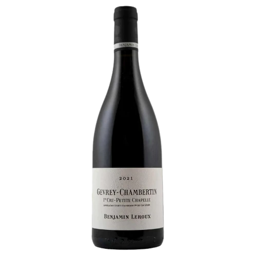 A bottle of 2022 Benjamin Leroux Gevrey Chambertin 1er Cru Petite Chapelle 750ml Red Wine