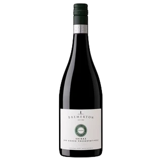 A bottle of 2023 Bremerton No Added Pres Shz Langhorne Creek 750ml Red Wine