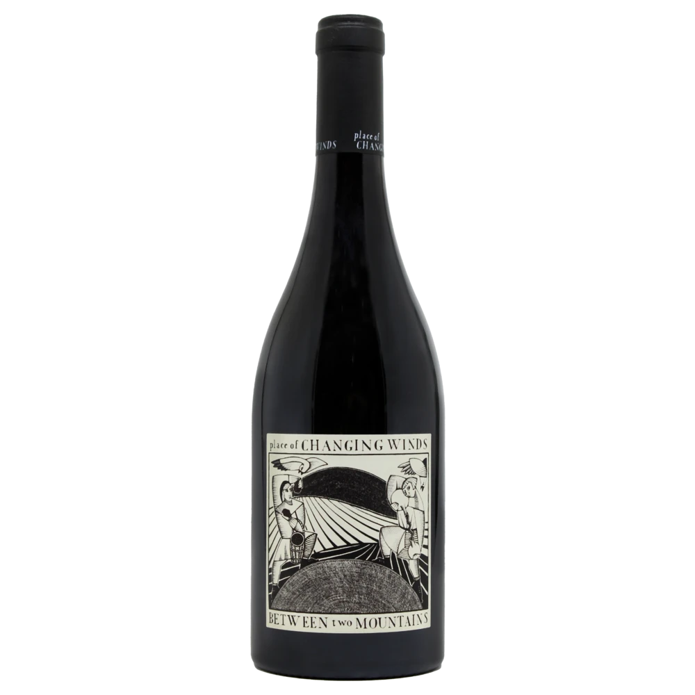A bottle of 2023 Place of Changing Winds Between Two Mountains Pinot Noir 750ml Red Wine