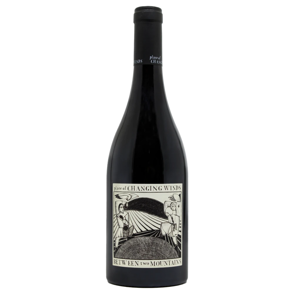 A bottle of 2023 Place of Changing Winds Between Two Mountains Pinot Noir 750ml Red Wine