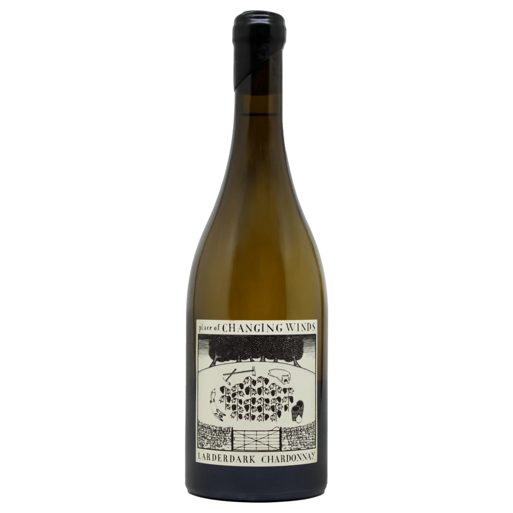 A bottle of 2023 Place of Changing Winds Larderdark Chardonnay 750ml White Wine