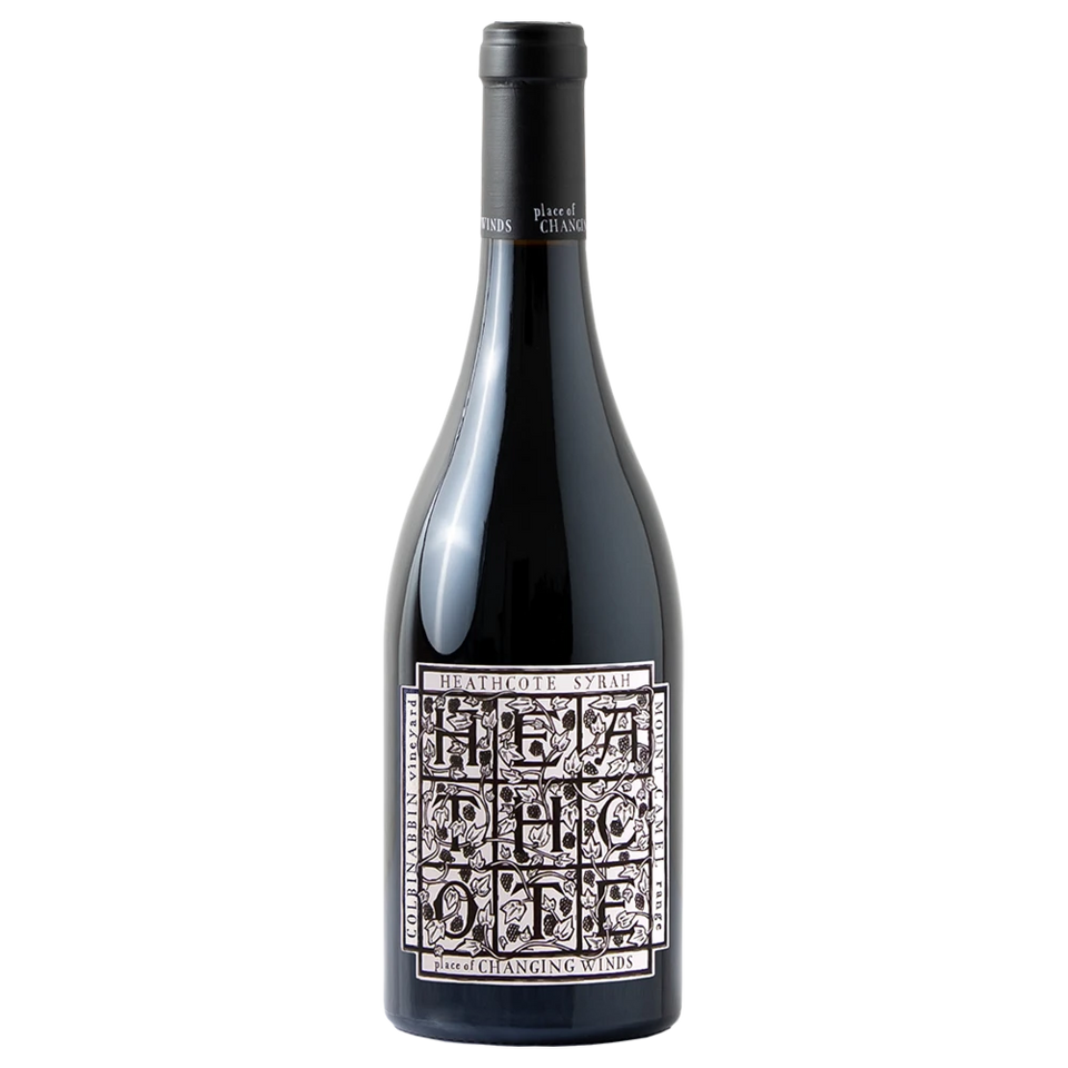 A bottle of 2021 Place Of Changing Winds Heathcote Syrah 750ml Red Wine