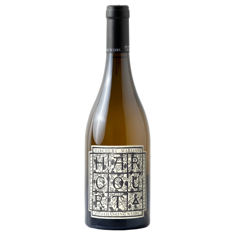 A bottle of 2023 Place of Changing Winds Harcourt Marsanne Roussanne 750ml White Wine