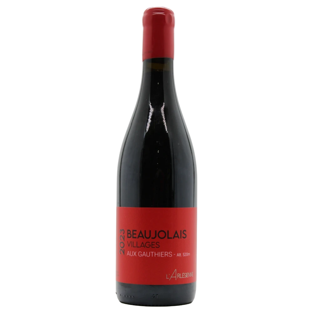 A bottle of 2023 L’Arlésienne Beaujolais Villages Aux Gauthiers 750ml Red Wine