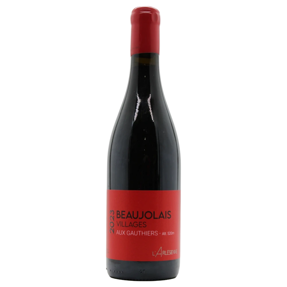 A bottle of 2023 L’Arlésienne Beaujolais Villages Aux Gauthiers 750ml Red Wine