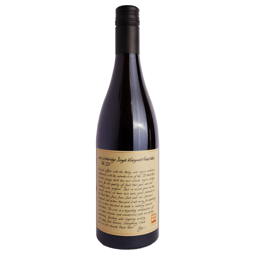 A bottle of 2023 Lethbridge JD Henty Pinot Noir 750ml Red Wine