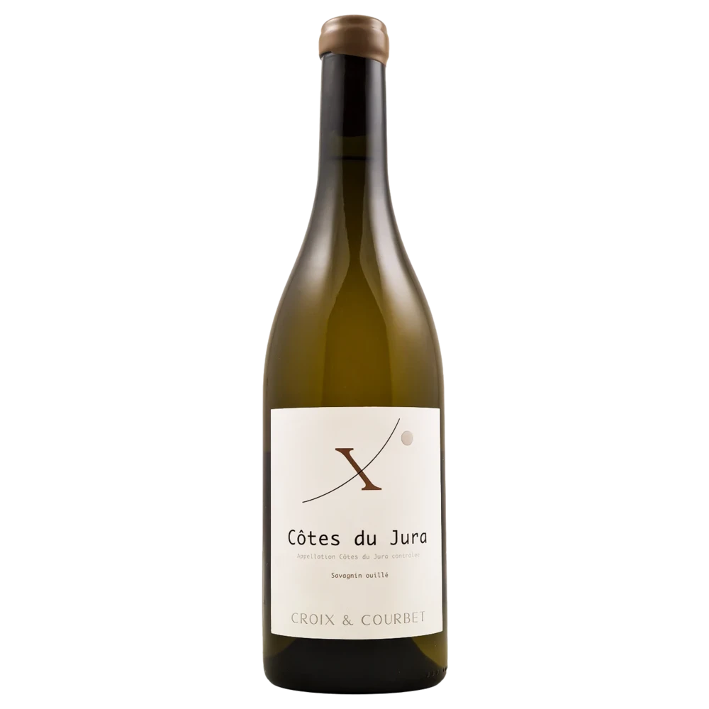 A bottle of 2022 Croix & Courbet Côtes du Jura Savagnin Ouillé 750ml White Wine
