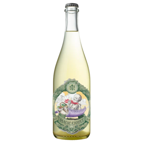 A bottle of 2025 Dormilona Magic Carpet Pet Nat 750ml Sparkling Wine