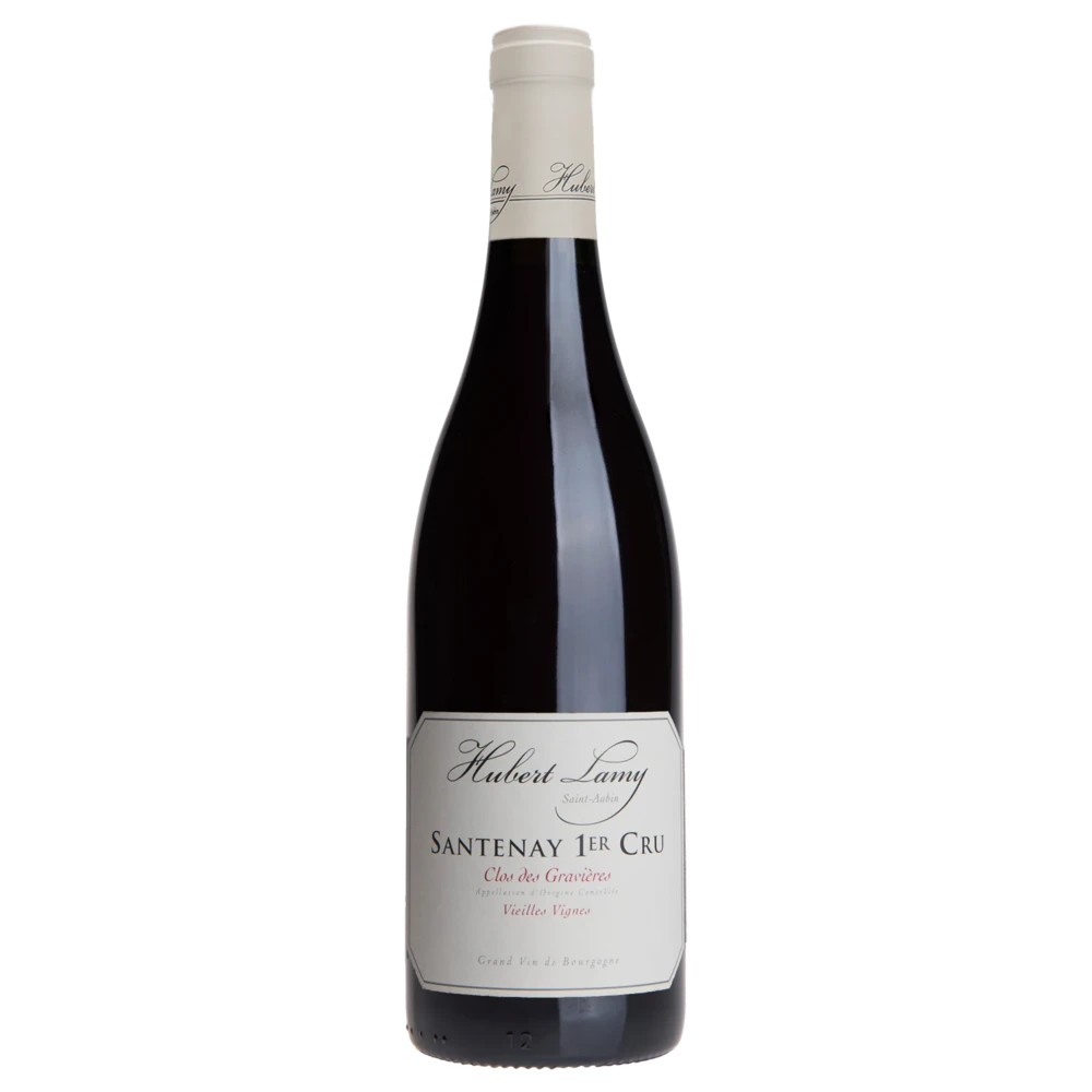 A bottle of 2022 Domaine Hubert Lamy Santenay 1er Cru Clos des Gravières Vieilles Vignes 750ml Red Wine