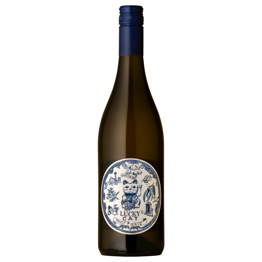 A bottle of 2024 Lucky Cat Pinot Gris 750ml White Wine