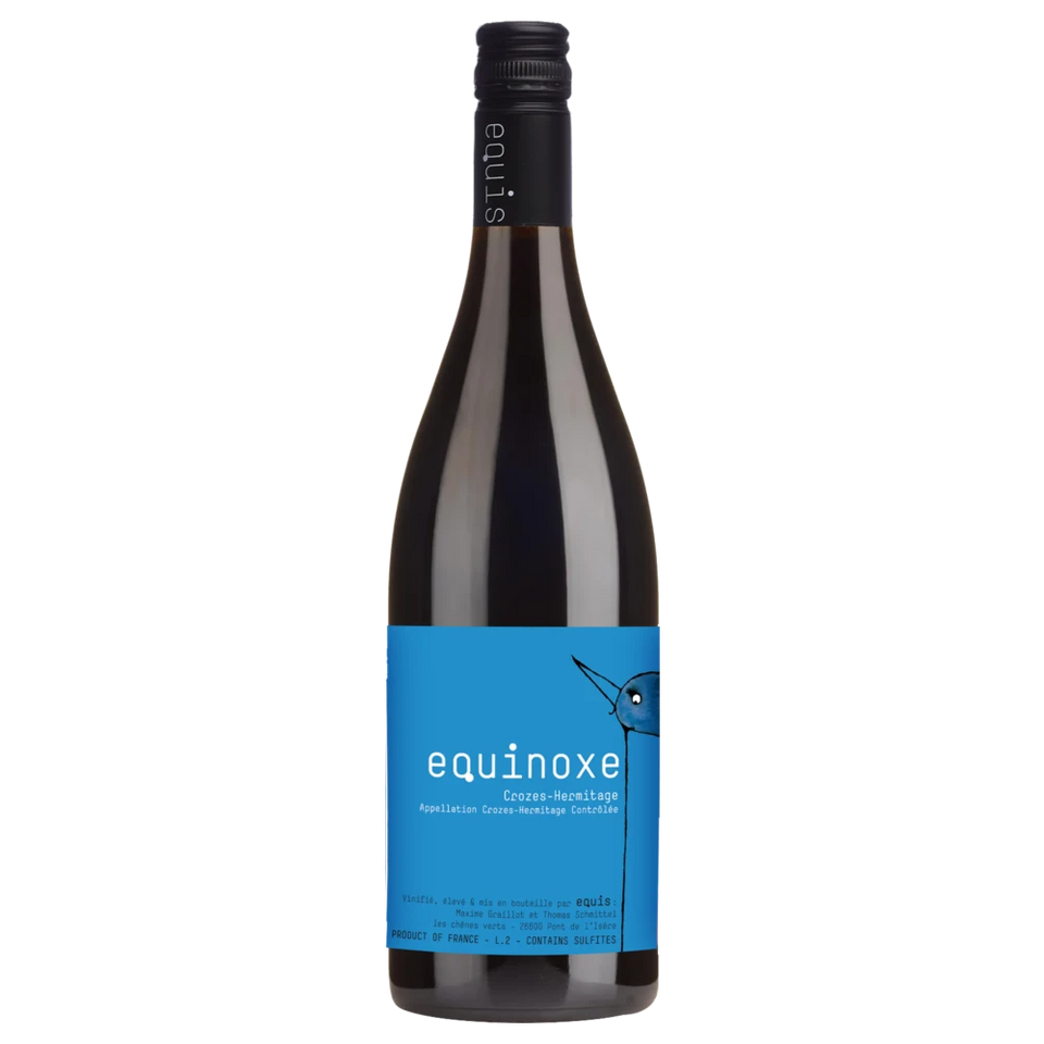 A bottle of 2023 Equis Equinoxe Crozes Hermitage Rouge 750ml Red Wine