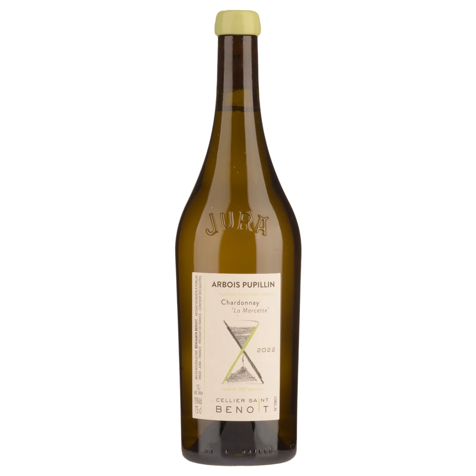 A bottle of 2022 Cellier Saint Benoit Arbois Pupillin Les Charots Chardonnay 750ml Red Wine