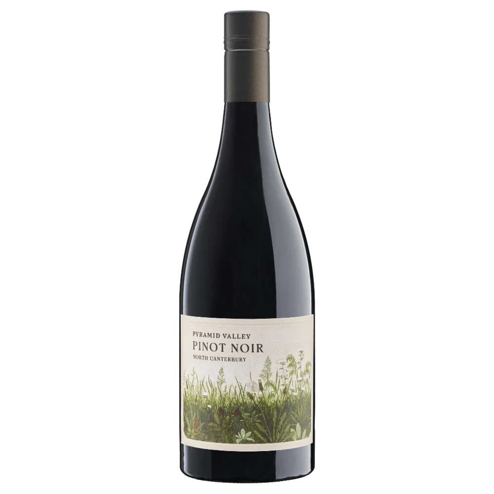 A bottle of 2022 Pyramid Valley North Canterbury Pinot Noir 750ml White Wine