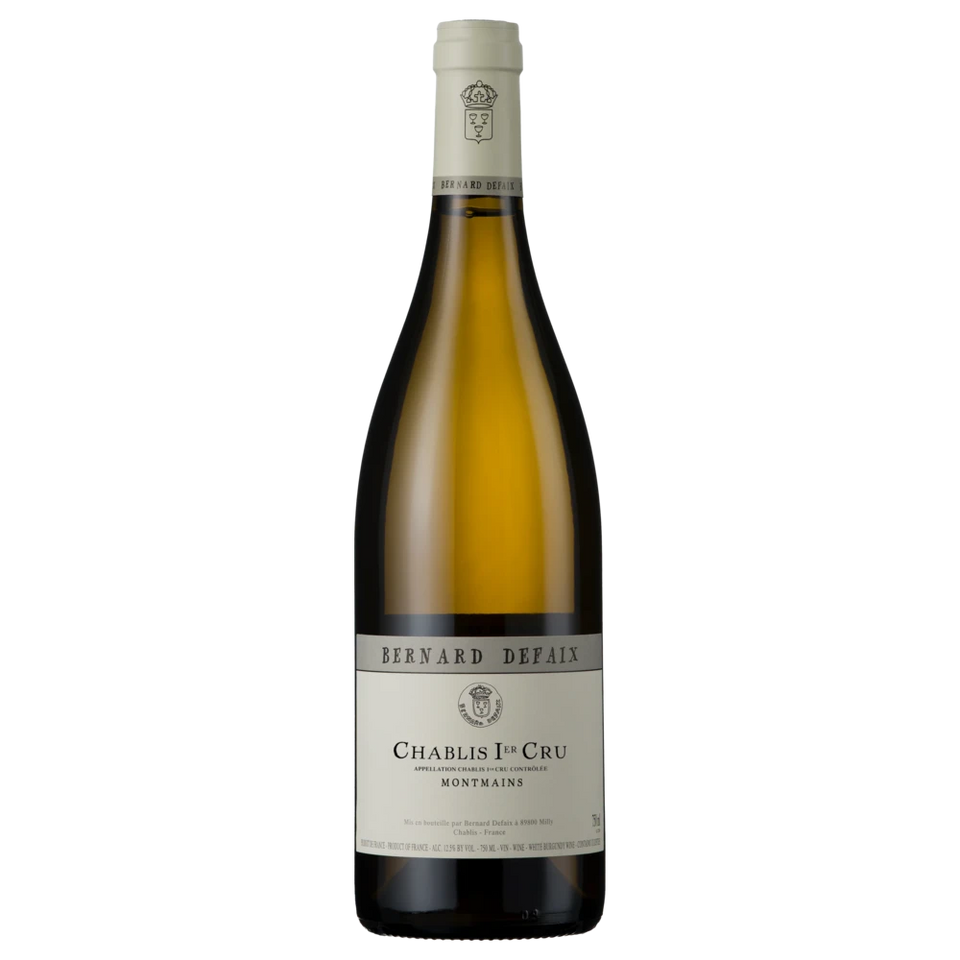 A bottle of 2023 Bernard Defaix Chablis 1er Cru Montée de Tonnerre 750ml White Wine