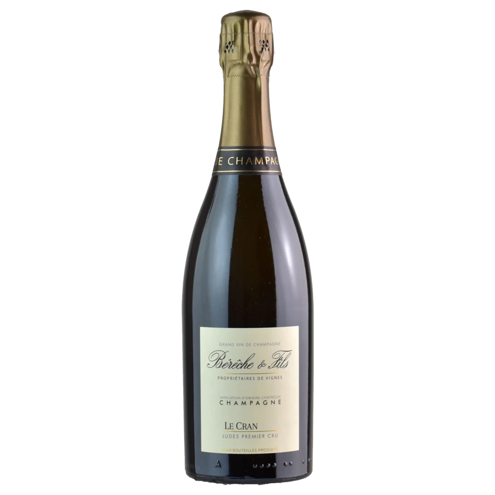 A bottle of 2017 Champagne Bérêche et Fils Ludes Premier Cru Le Cran (Disg. Jul 2024) 750ml Sparkling Wine