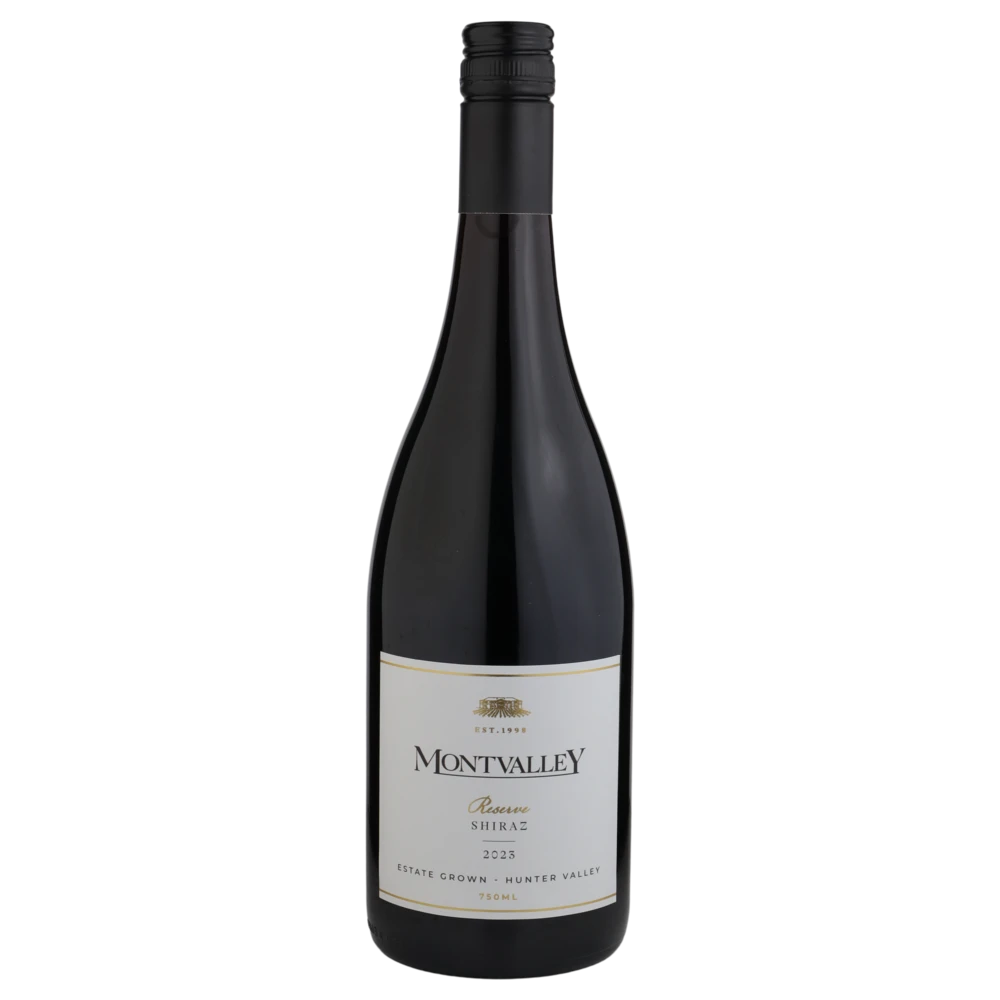 A bottle of 2023 Montvalley HV Single Vineyard Shiraz 750ml Red Wine