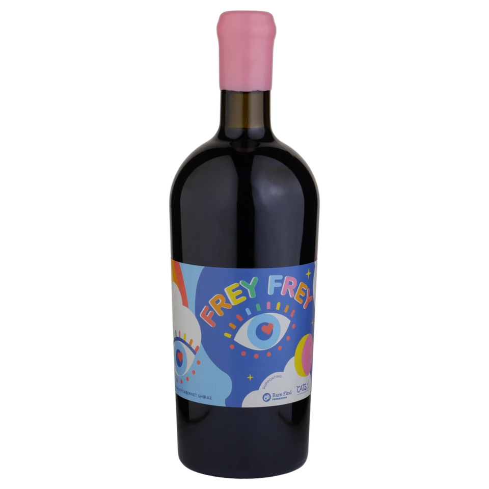 A bottle of 2019 Frey Frey Cabernet Shiraz 750ml Red Wine