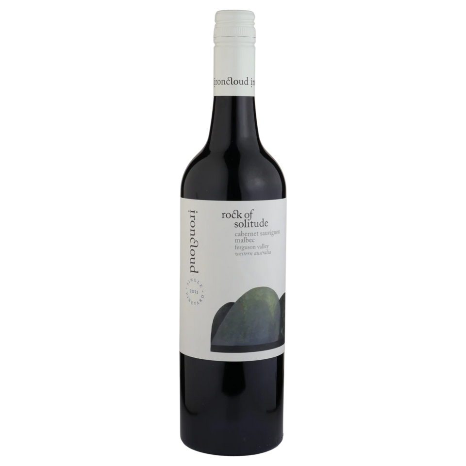 A bottle of 2021 Ironcloud Rock Of Solitude Cabernet Malbec 750ml Red Wine