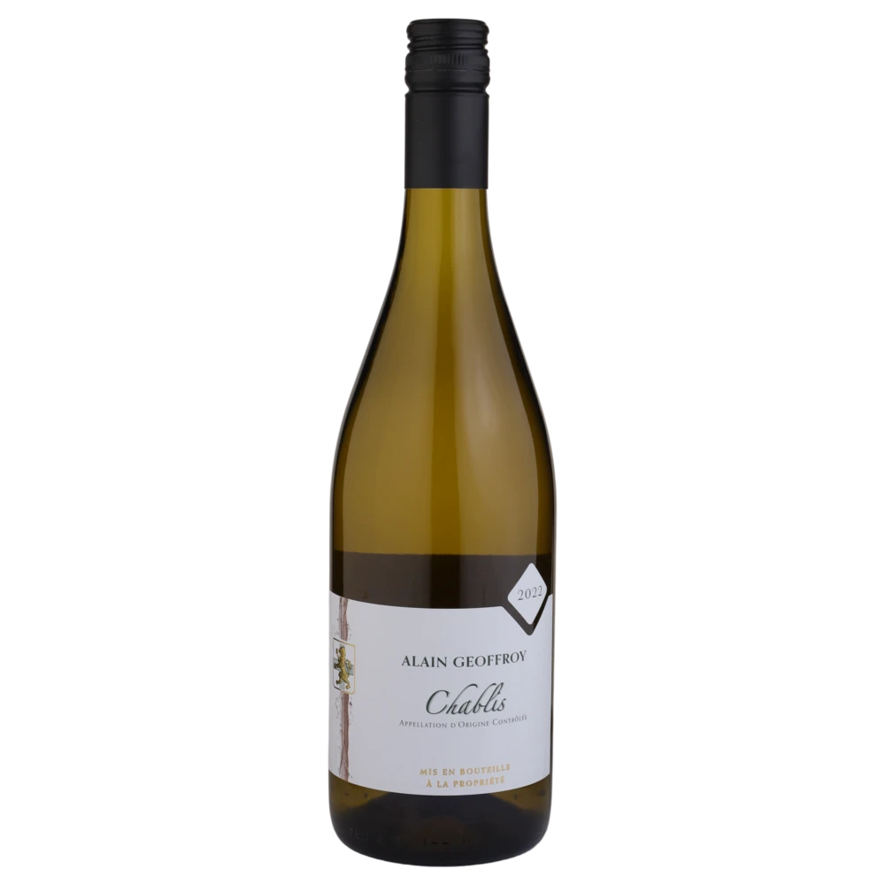 A bottle of 2023 Alain Geoffroy Chablis 750ml White Wine