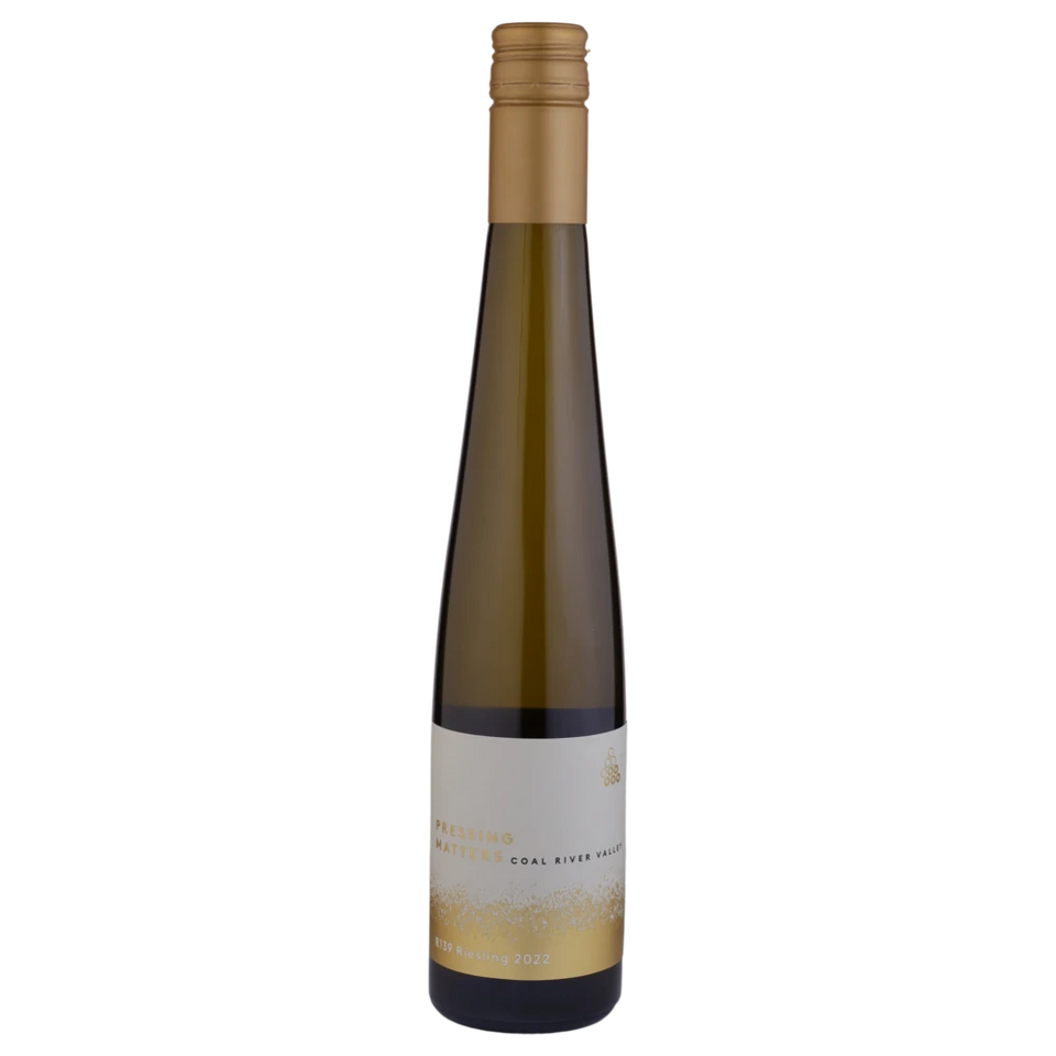 A bottle of 2022 Pressing Matters R139 Riesling 2022 375ml 750ml White Wine