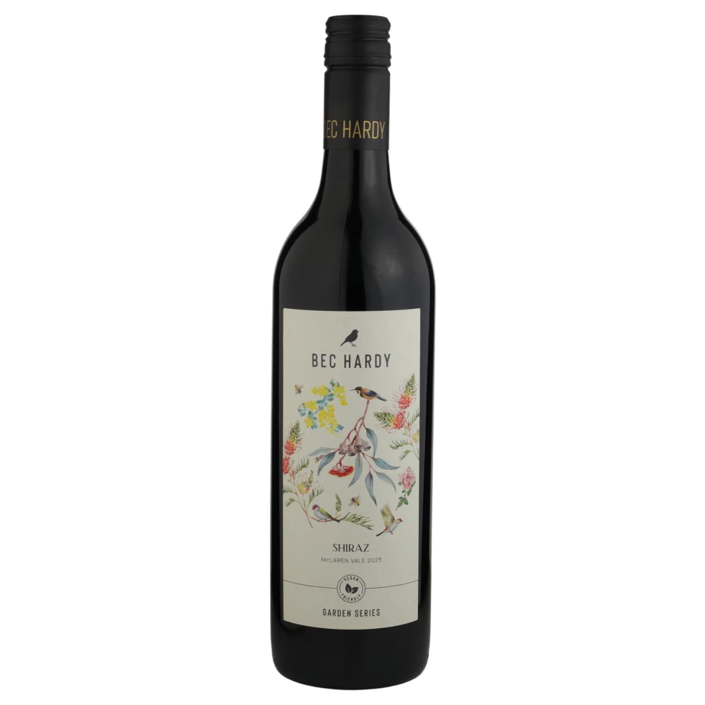 A bottle of 2023 Bec Hardy Garden Series McLaren Vale Shiraz 750ml Red Wine