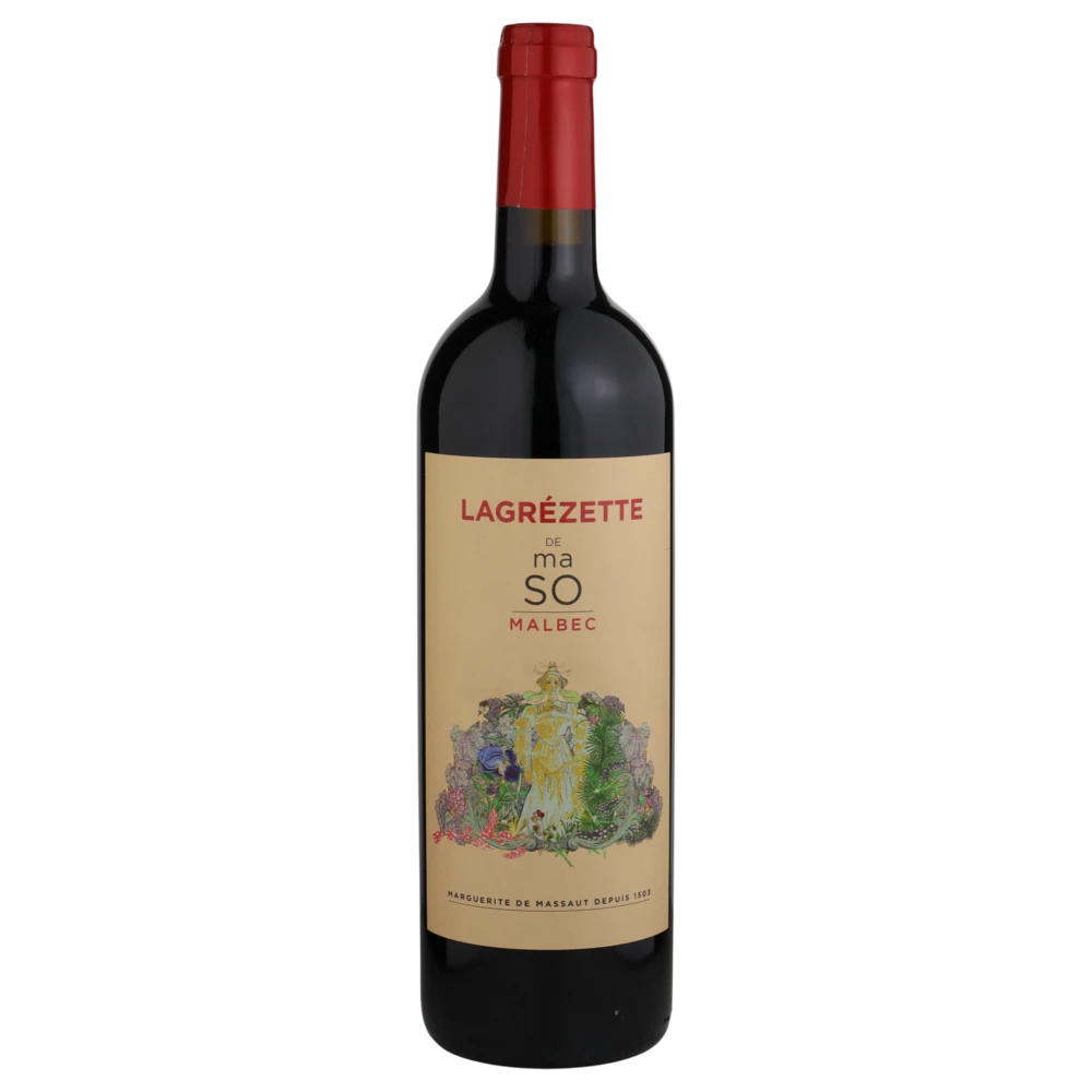 A bottle of 2019 Chateau Lagrezette De Ma So Malbec 750ml Red Wine