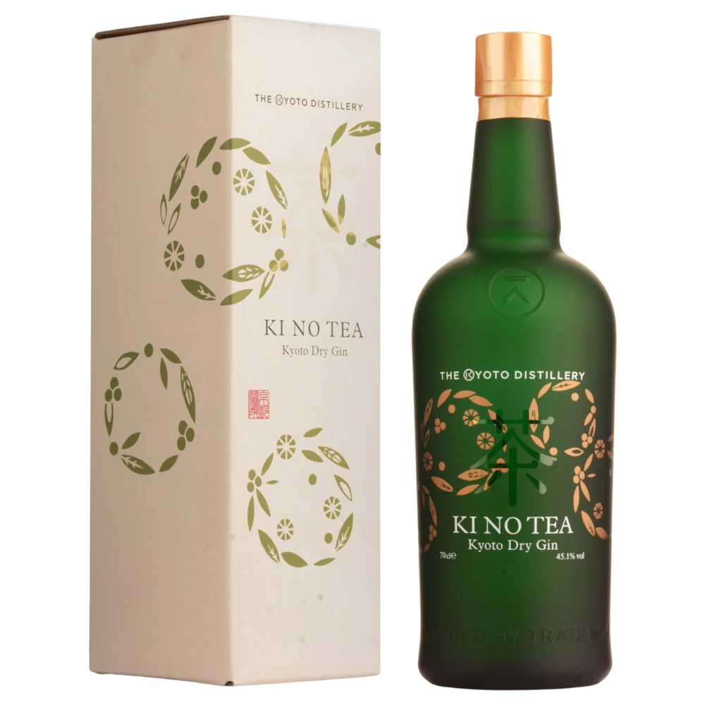 A bottle of Ki No Bi Tea Kyoto Dry Gin 700ml